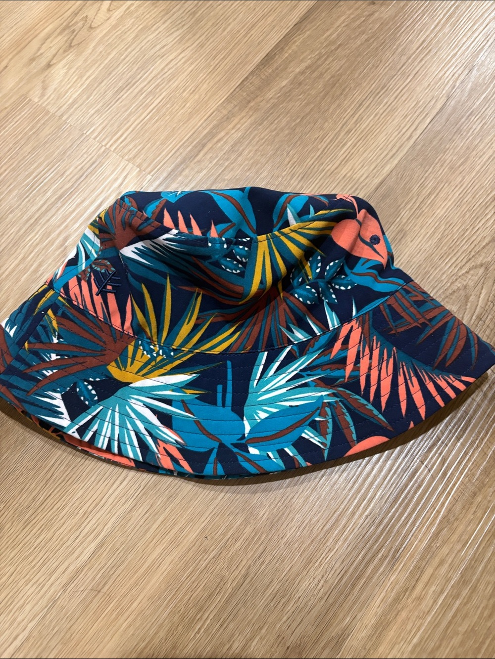 Coolibar UPF 50+ Wyatt Swim Printed Bucket Hat - Sun Protective (Large/X-Large)